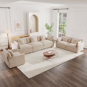 Modern Sofa Couch, 3 Piece Set Extra Deep Seat Sectional Sofa for Living Room, Oversized Sofa, 3 Seat Sofa, Loveseat and Single Sofa
