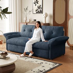 This is a multi-functional sofa with a 81.5-inch convertible sofa bed It is in a two-in-one design