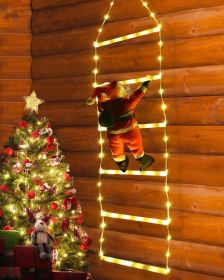 LED Christmas Light - 2.5FT Christmas Decorative Ladder Lights with Santa Claus, Xmas Decorations Light for Indoor Outdoor, Window, Garden, Home,