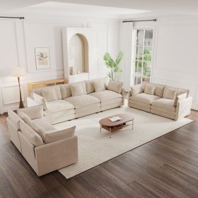 3 Piece Sofa Set Oversized Sofa Comfy Sofa Couch, 2 Pieces of 2 Seater and 1 Piece of 3 Seater Sofa for Living Room
