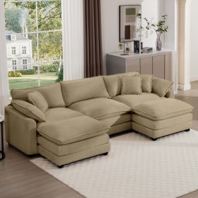 Oversized Modular Cushion Sofa, Portable Ottoman
