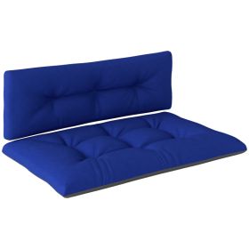 2 Seater Pallet Cushions Outdoor 3.9 Thick Replacement Cushions - Tufted Design For Garden, Patio, Navy Blue (Option: Navy blue)