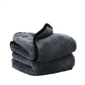 Towel Microfiber Car Beauty Car Towel Not Easy To Shed Hair Thickened Absorbent Seamless Car Cleaning Cloth (Option: Gray 600g ㎡-30X40CM)