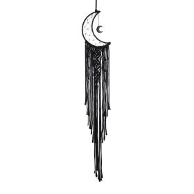 1pc Black Moon Decor Dream Catcher; Hanging Dream Catcher; Wall Decor Valentine's Day Gifts Birthday Gifts (Color: BLACK)