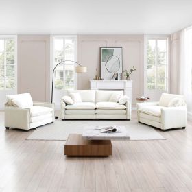 Luxurious and Sophisticated Sofa Set with Soft Cushions and Pillows, Sofa Set for Living Rooms and Clubs as well as Home Theaters (Color: as Pic)