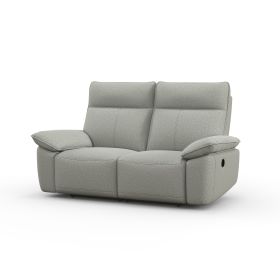 Double Reclining Chairs for Adults, Wall Hugger Recliners for Small Spaces, Love Seat Couches Sofa Reclinable for Living Room, Home Theater Seati (Main Color: Gray, Main Material: PU Leather)